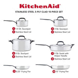 10-Piece Stainless Steel Induction Cookware Set