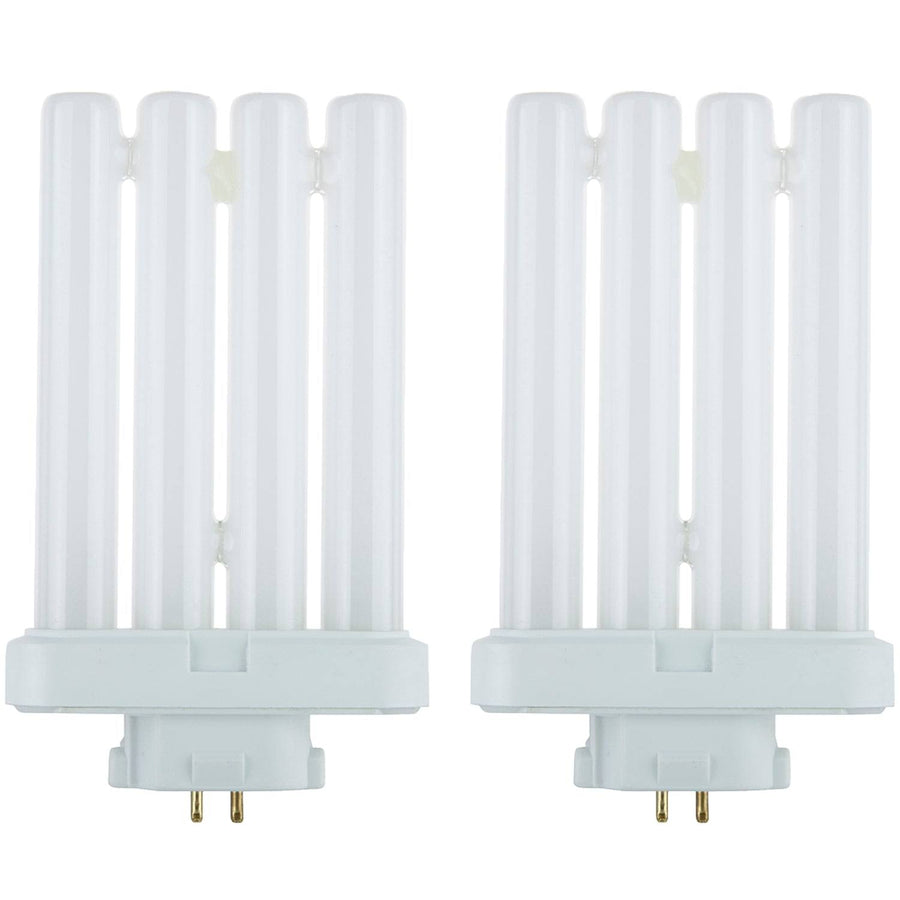 Sunlite Series FML27/65K/2PK Fluorescent 27W 6500K Daylight Quad Tube FML CFL Plugin Light Bulbs, 4-Pin GX10Q-4 Base, 2 Pack, 6500K-Daylight