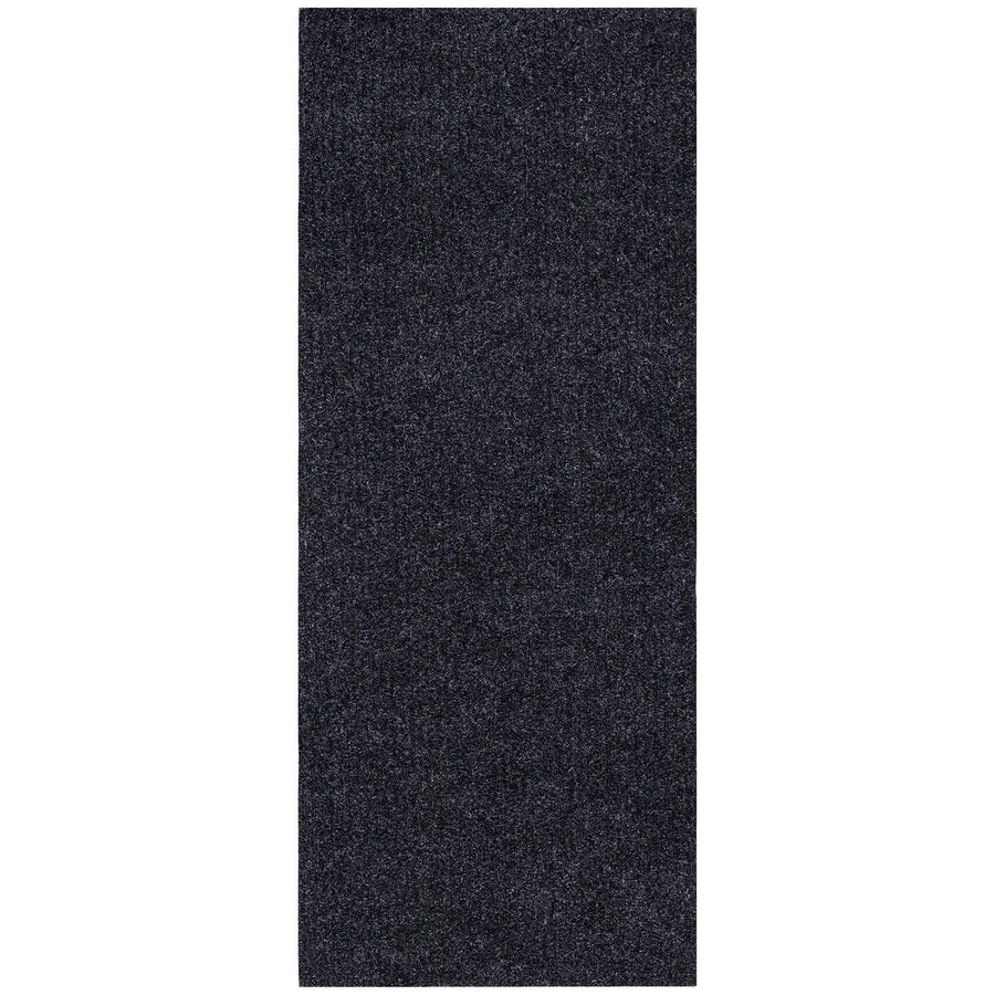 Ottomanson Indoor Outdoor Washable Nonslip Rug, Black, 2x5 ft