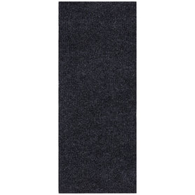Ottomanson Indoor Outdoor Washable Nonslip Rug, Black, 2x5 ft