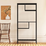 Modern Storage Shelf with 4 Compartments & Metal Legs, Freestanding Organizer, Book Shelves Display Shelves for Living Room, Bedroom, Home Office