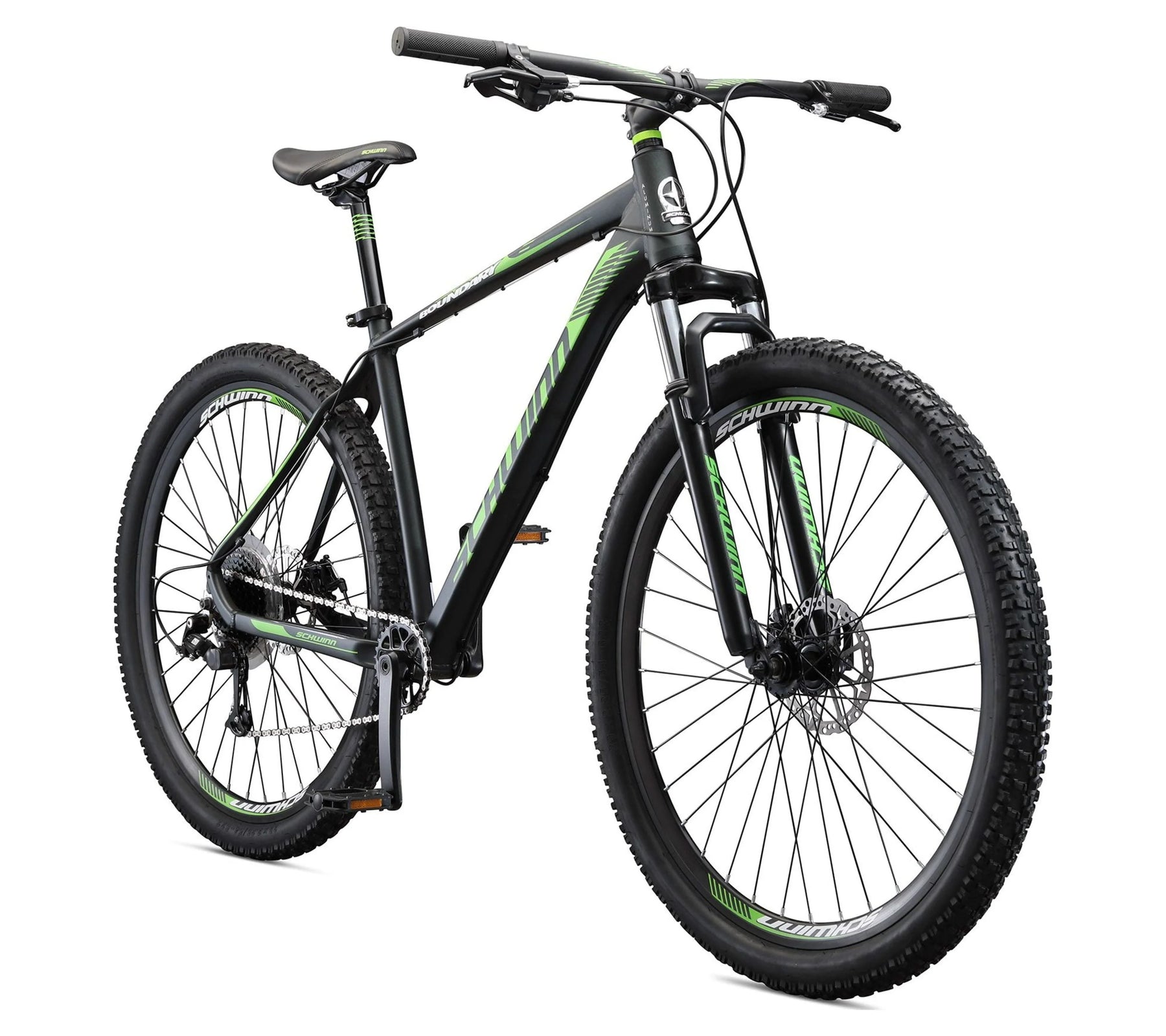 Schwinn 29 - In. Boundary Mens Mountain Bike, Black and Green