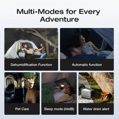 EF Ecoflow WAVE 3 Portable Air Conditioner with Add - on Battery, 1800W/6100 BTU Cooling and 2000W/6800 BTU Heating, 1000W Fast Charging in 75 Mins, 8H Wireless Running, APP Control, for Camping, Rvs