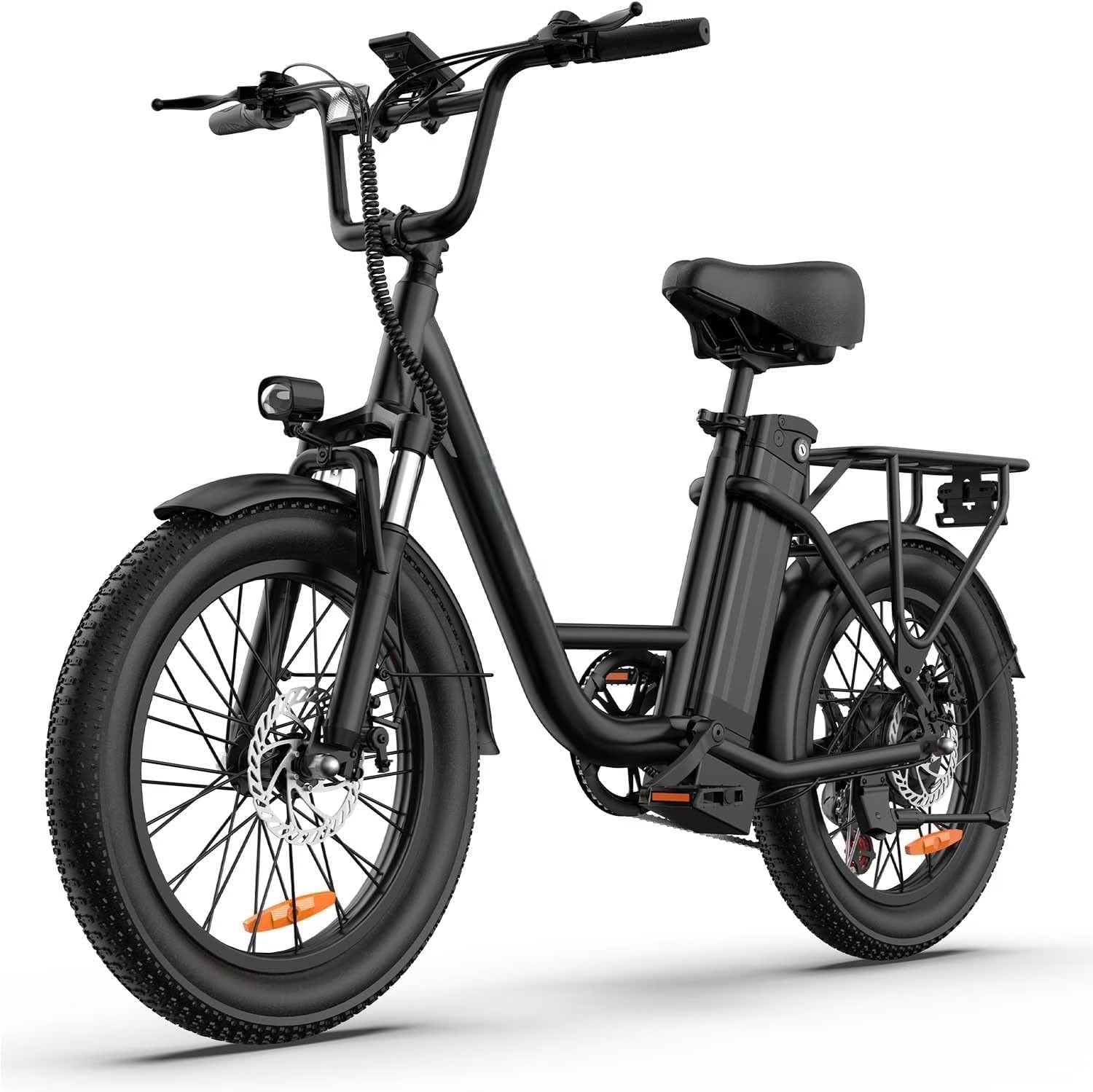 Electric Bike for Adults, 745W Peak Motor Ebike, 48V 13ah Removable Battery, 20MPH, 80 Miles Max, 20" Fat Tire Electric Bicycle with Colorful Display, All - Terrain E - Bike for Adults and Teens