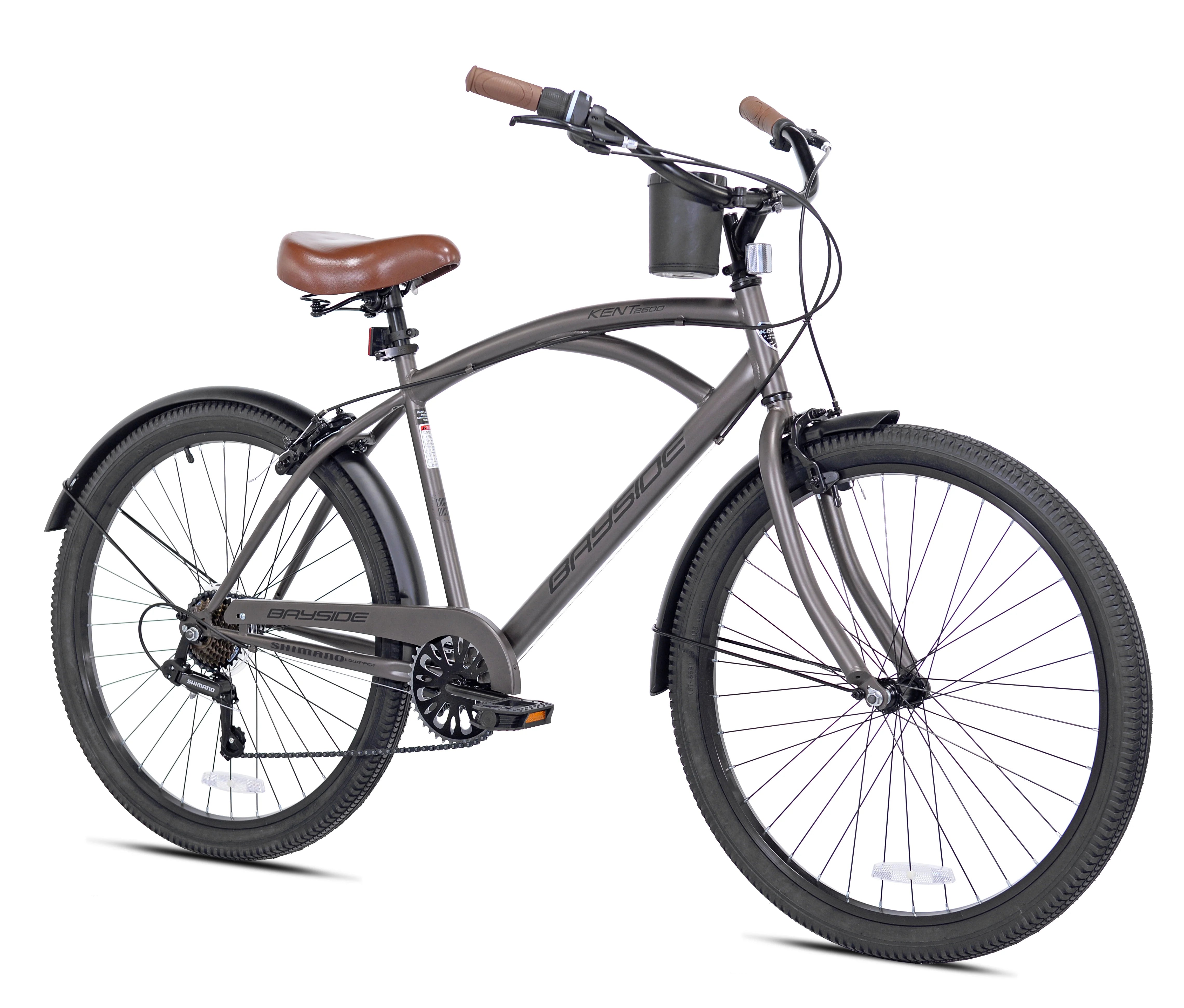 26 In. Bayside Men'S Cruiser Bike, Satin Cocoa