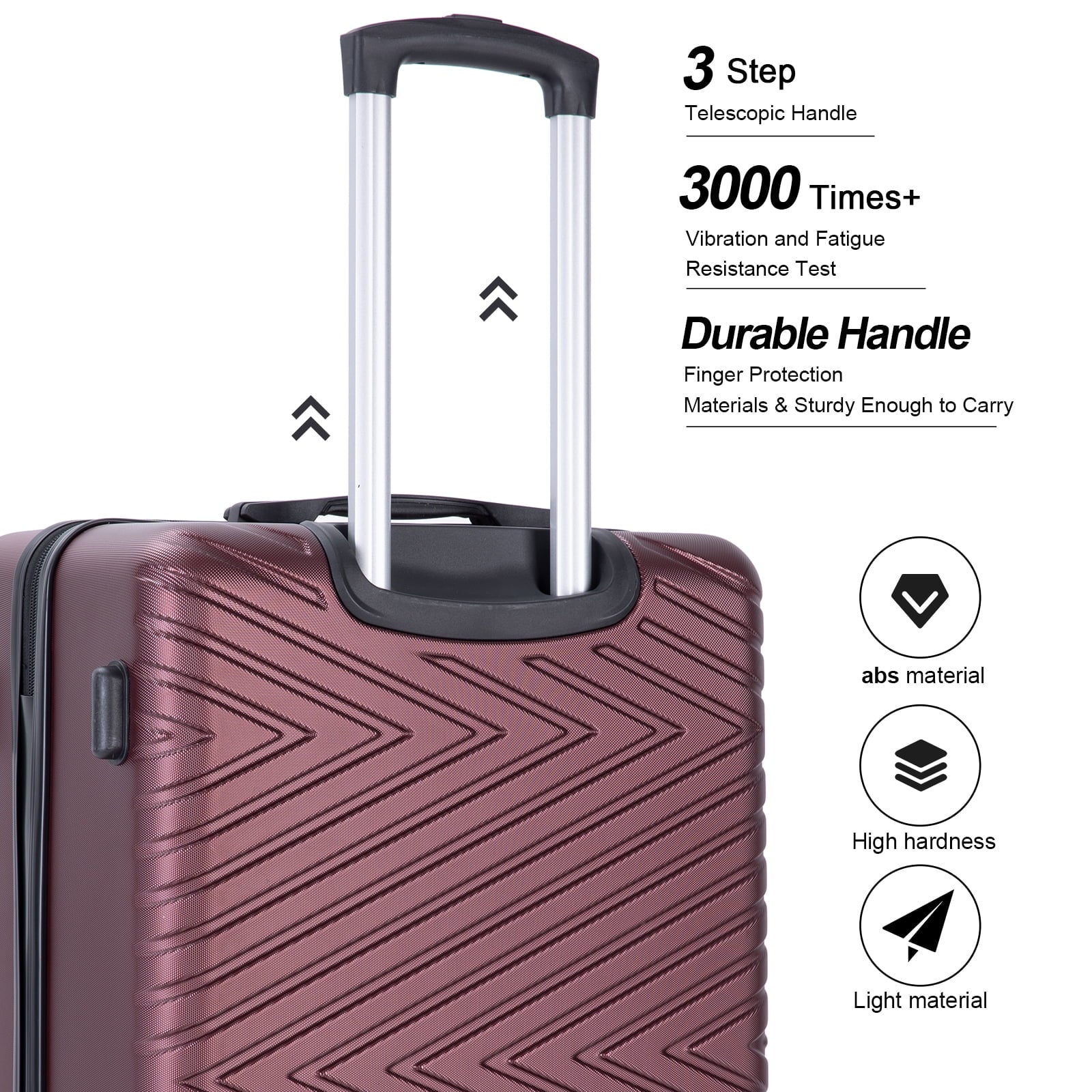 Travelhouse 4 Piece Hardshell Luggage Set Hardside Lightweight Suitcase with TSA Lock Spinner Wheels.(Blue)