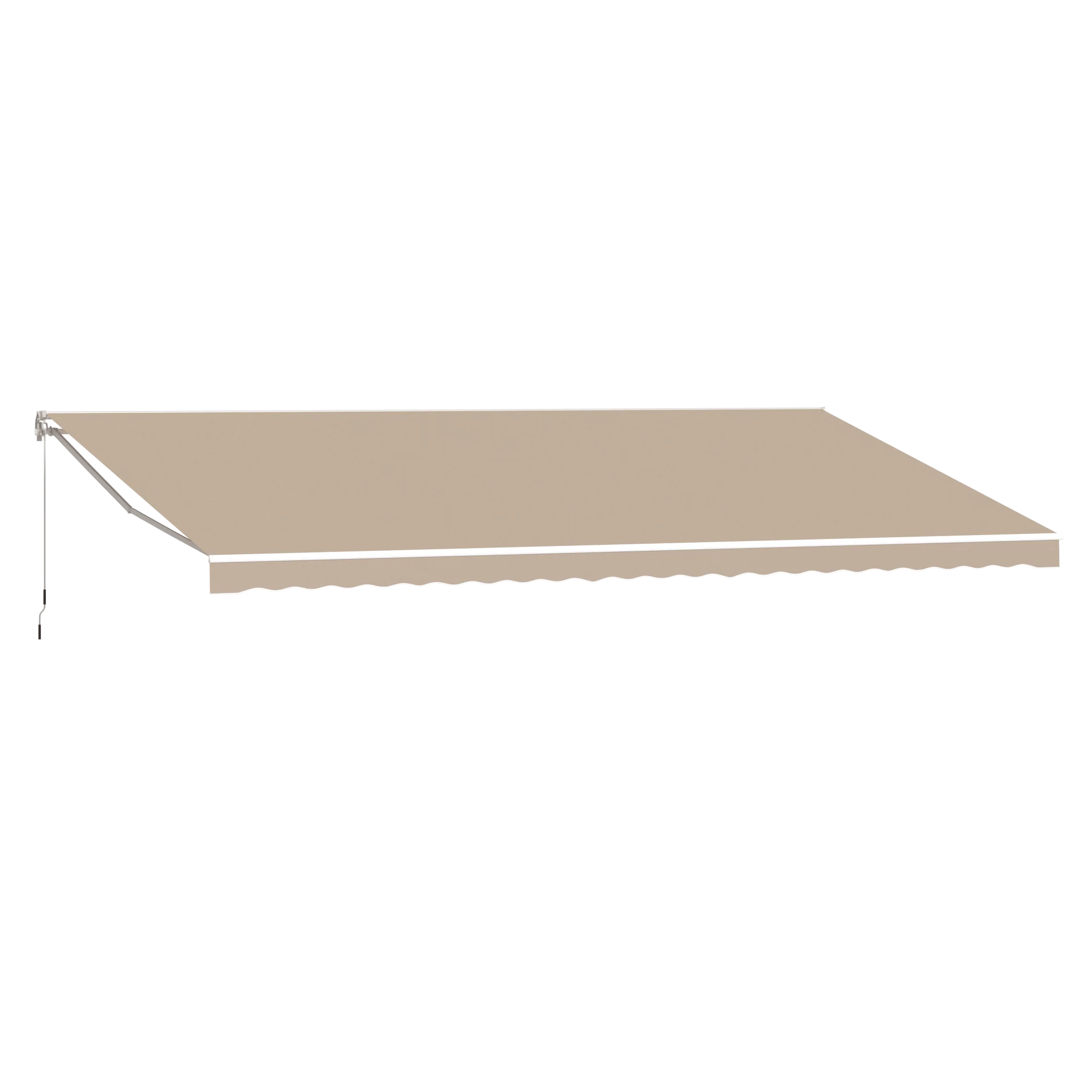 AECOJOY 16'x10' Manual Retractable Awning Sun Shade, Patio Awning Canopy