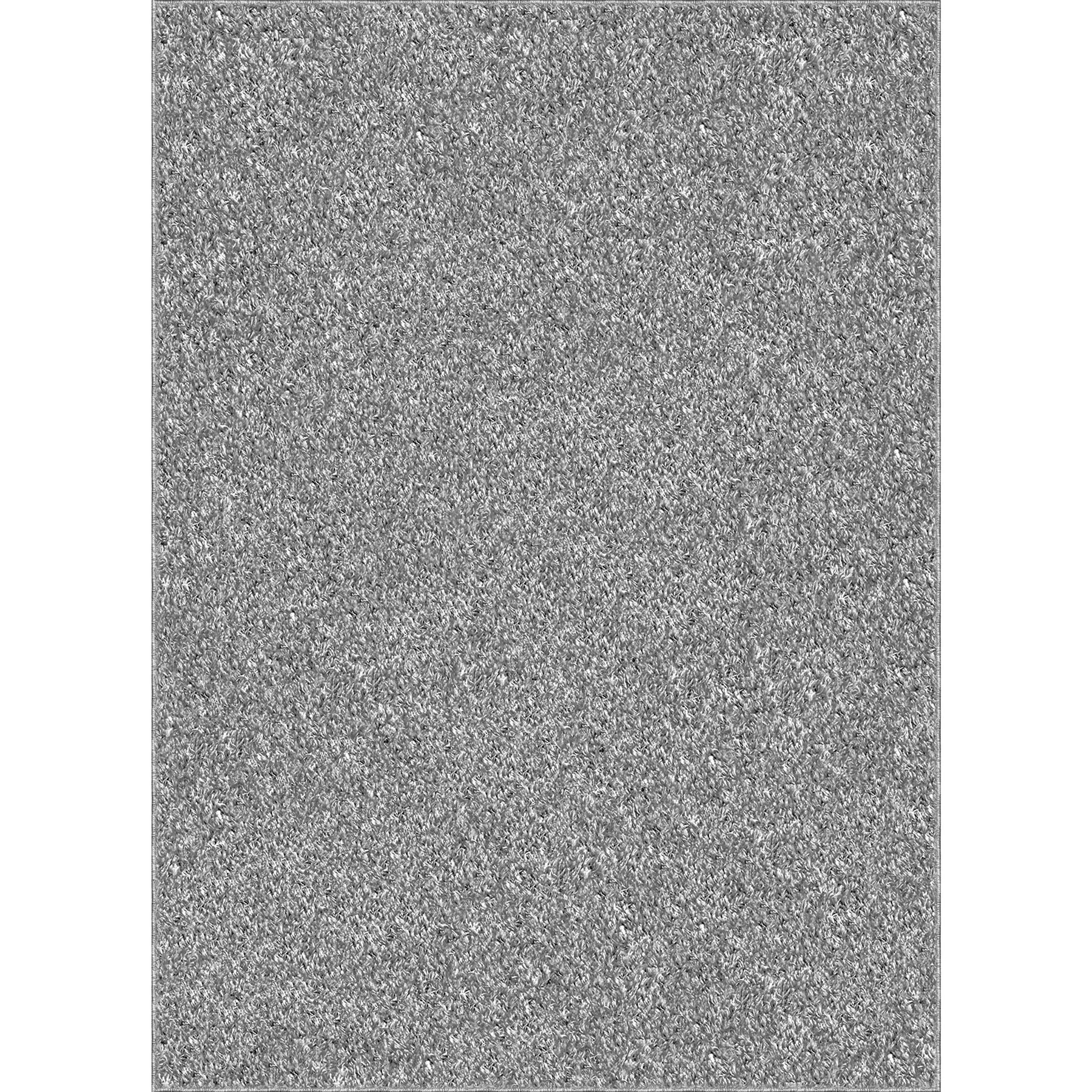 Mainstays Microfiber Plush Shag Area Rug, Gray, 47" x 65"
