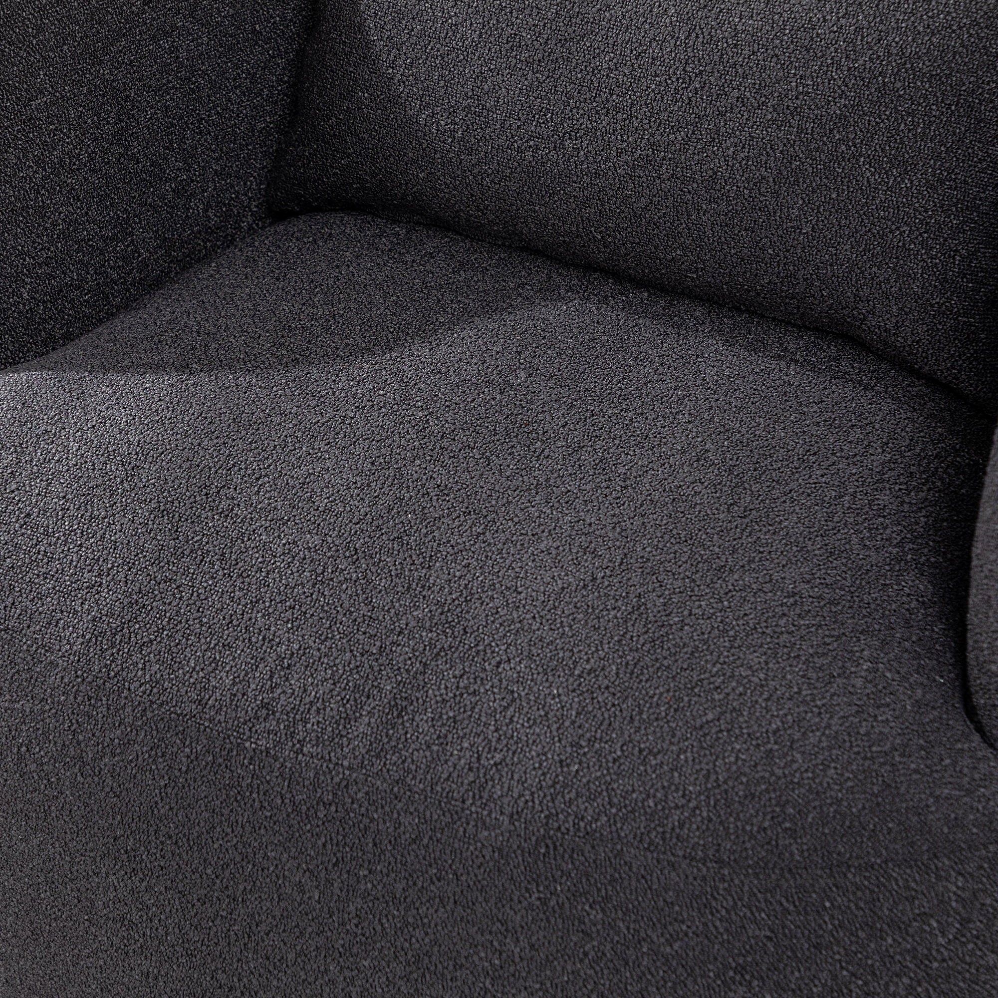 34" Wide Boucle Swivel Barrel Chair, No Assembly Round Upholstered Armchair Accent Chair Single Sofa Chair with Toss Pillow for Living Room and Bedroom, Taupe