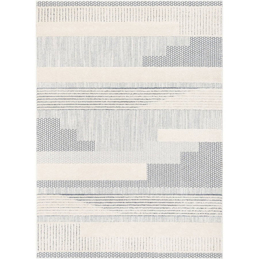 Well Woven Harlow Briar Tribal Geometric Abstract Light Blue Looped Pile Area Rug - 6'7" x 9'3"