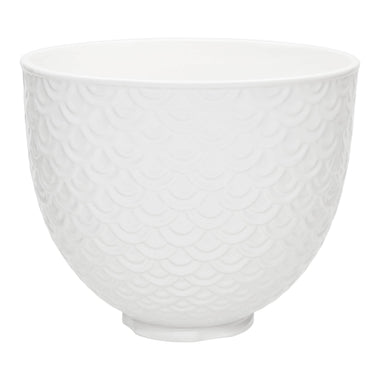 KitchenAid 5 Qt. Mermaid Lace Ceramic Bowl White