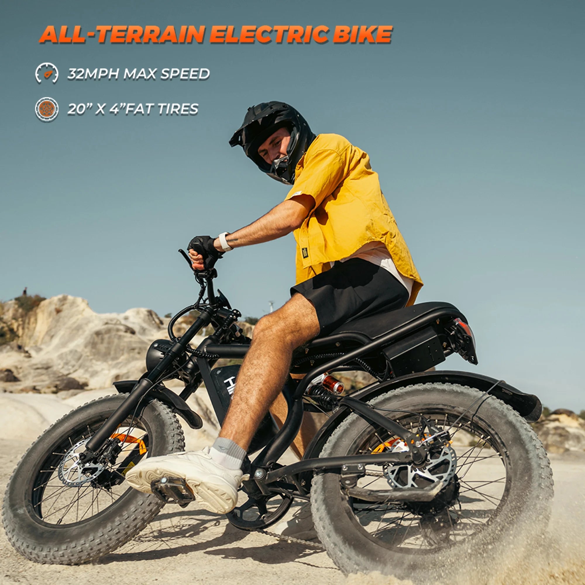 20" Fat Tire Electric Bike for Adults, 1500W Peak Adults Ebike, 48V 15ah Battery Electric Mountain Bike UL2849