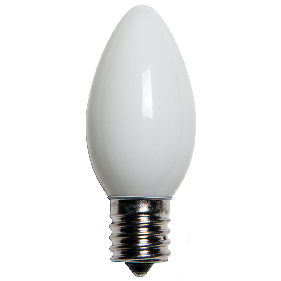 C9 Light Bulb, White Opaque