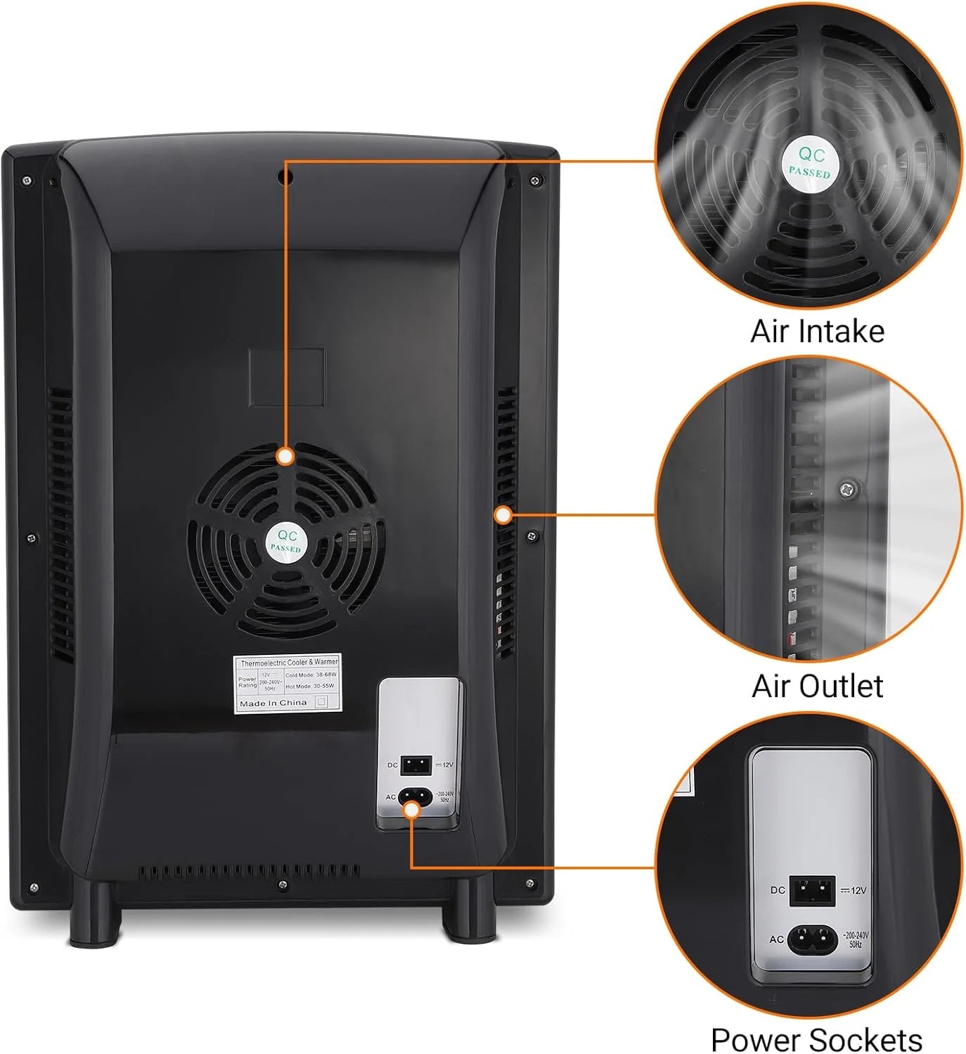 Garvee 25 L Reptile Incubator for Hatching Eggs - Portable Scientific Laboratory Incubator, Temperature Controlled 10� - - 60� - for Small Reptiles, Cooling and Heating Digital Incubator, 12V/110V Black