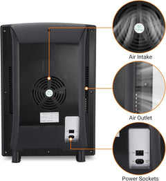 Garvee 25 L Reptile Incubator for Hatching Eggs - Portable Scientific Laboratory Incubator, Temperature Controlled 10� - - 60� - for Small Reptiles, Cooling and Heating Digital Incubator, 12V/110V Black