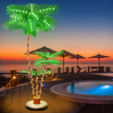 Lighted Palm Tree for Outside Patio Yard Party Pool - 6FT-3-Tree-Solar
