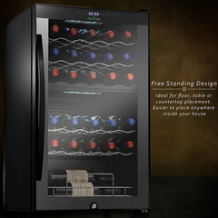 Nutrichef 33 Bottle Dual - Zone Refrigerator PKCWCDS335