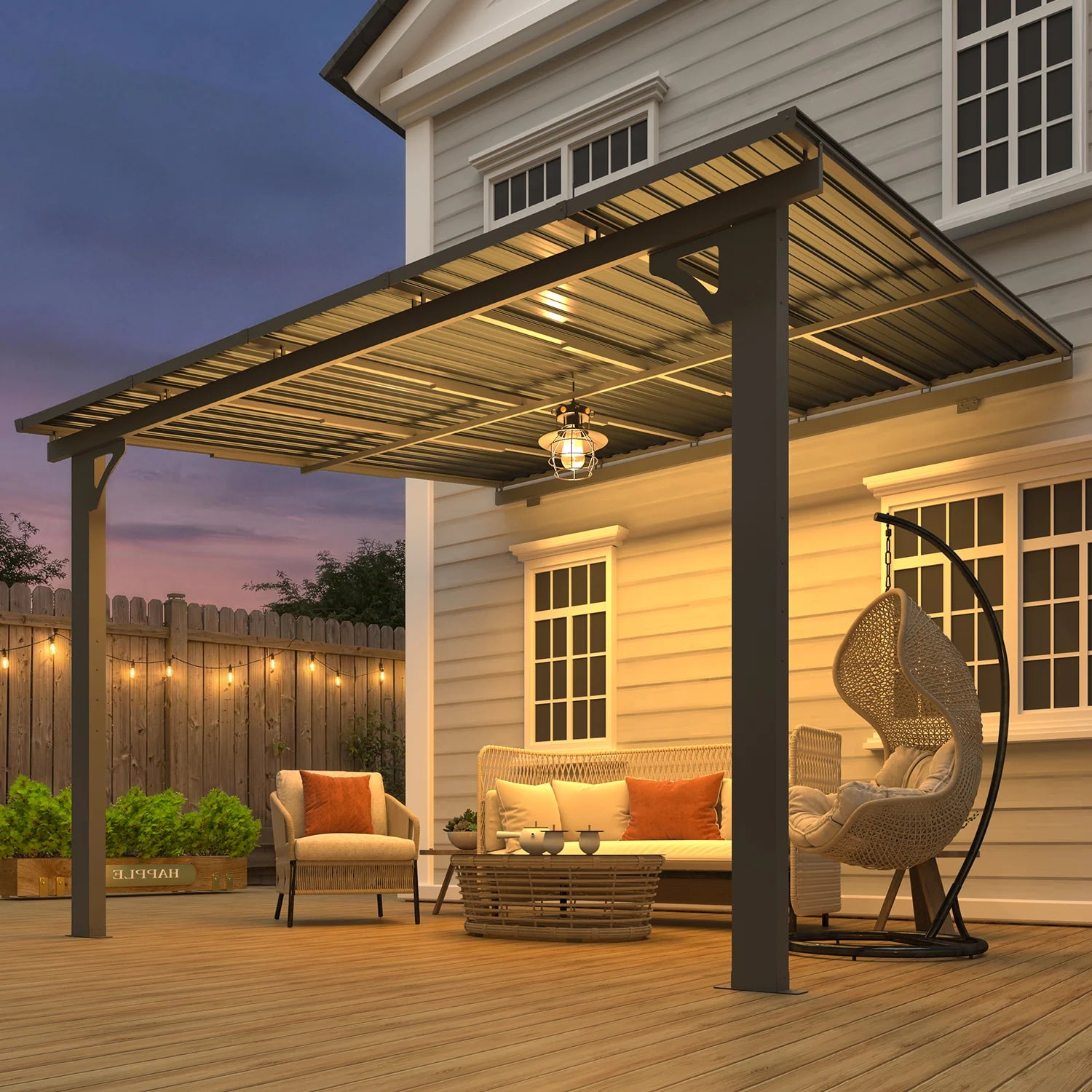 AECOJOY 10x10 Outdoor Hardtop Gazebo Adjustable Height (6.5-9.8Ft) Pergola for Patio