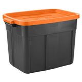 Rubbermaid Roughneck 18 gal, 6 Pack, Halloween Storage Tote, Black and Orange, Size: 18 Gallon - 6 Pack