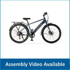 Concord 27.5" Step - Over Electric Commuter Bike, 36V, Gray, Fits Riders 5'1" - 6'1", Adult, Unisex
