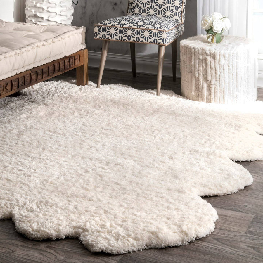 nuLOOM Hand Tufted Octo Pelt Faux Sheepskin Area Rug - Off-White (Beige) (6' x 7')
