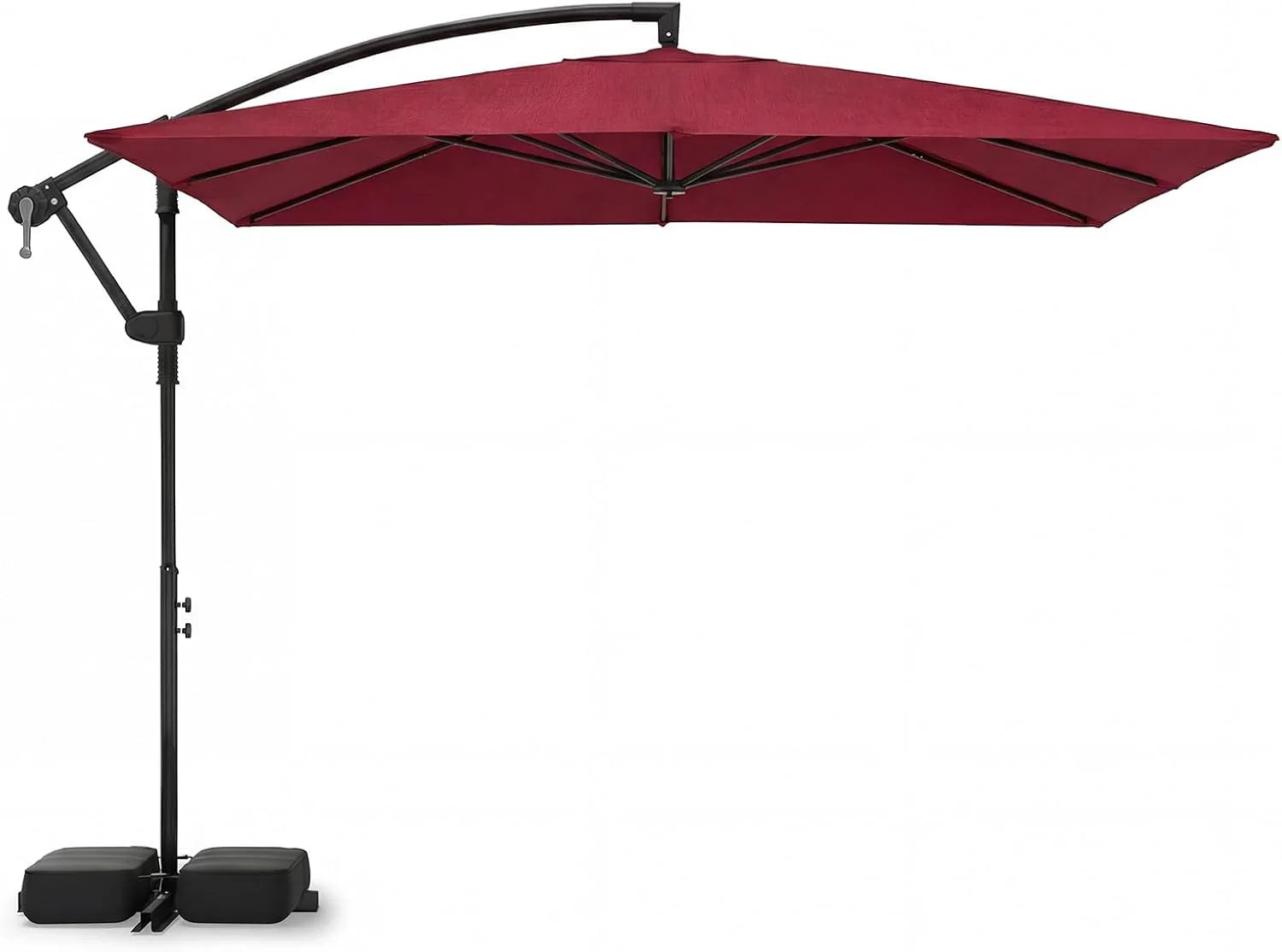 Tangkula 8x8 FT Solar Patio Umbrella with Base Included