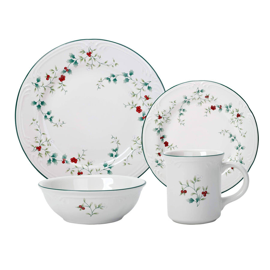 Pfaltzgraff Winterberry 16 Piece Dinnerware Set Service for 4