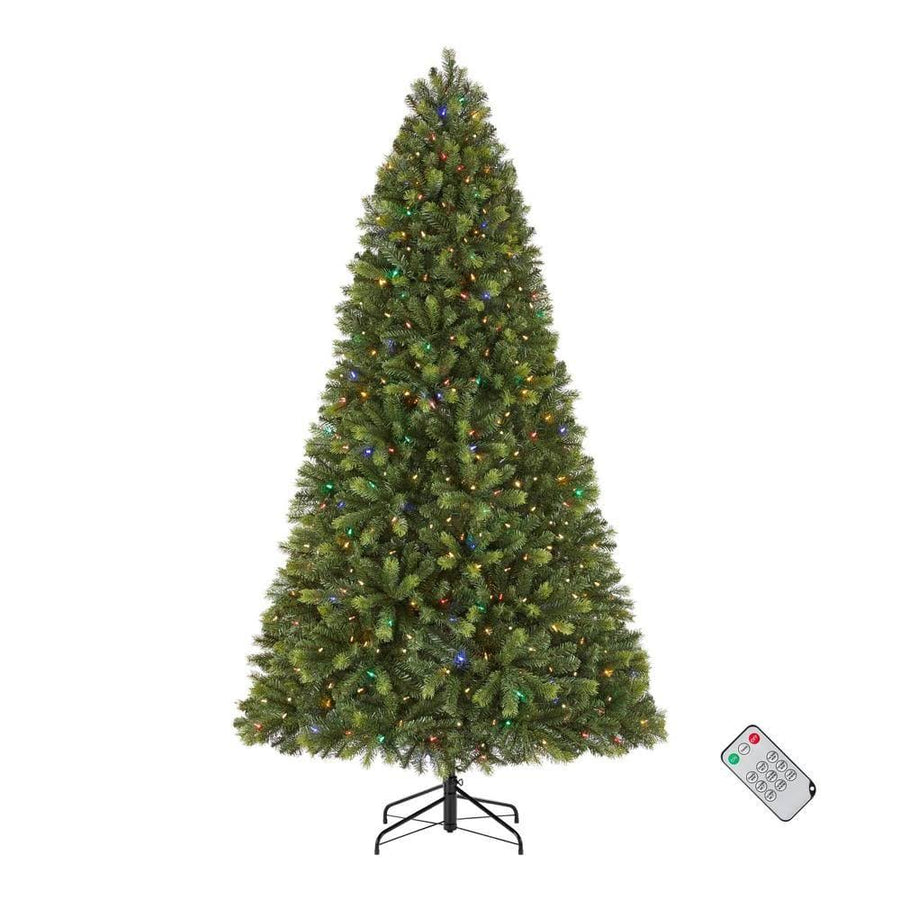 Home Accents Holiday 7.5 ft. Barbour White Spruce Christmas Tree