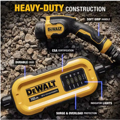 DEWALT Level - 2 Portable Electric Vehicle EV Charger up to 16 Amps, 120 - 240 - Volt AC 3.8 KW, 25 Ft. Cable, Weatherproof