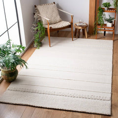 Brookneal Striped Hand-Woven Flatweave Wool/Cotton Natural Area Rug Beachcrest Home Rug Size: Rectangle 4' x 6'