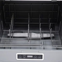 110V 800W Countertop Dishwasher - Stainless Steel, 3 Wash Modes + Fruit Wash, Touch Control, Space - Saving, Ideal for Small Kitchens & Rvs