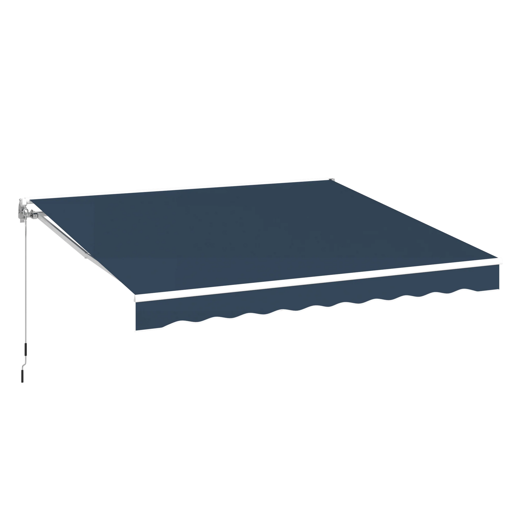 AECOJOY 13'×8' Manual Retractable Awning Sun Shade, Patio Awning Canopy