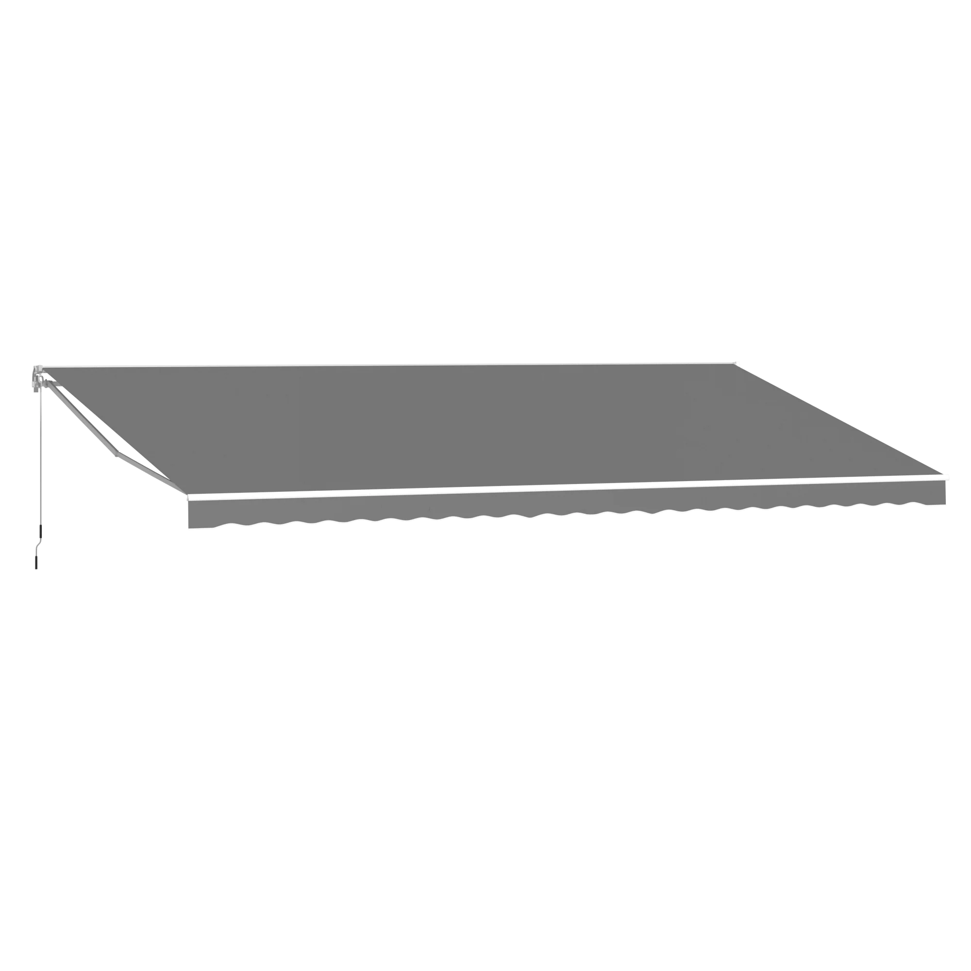 AECOJOY 16'x10' Manual Retractable Awning Sun Shade, Patio Awning Canopy