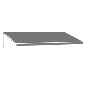AECOJOY 16'x10' Manual Retractable Awning Sun Shade, Patio Awning Canopy