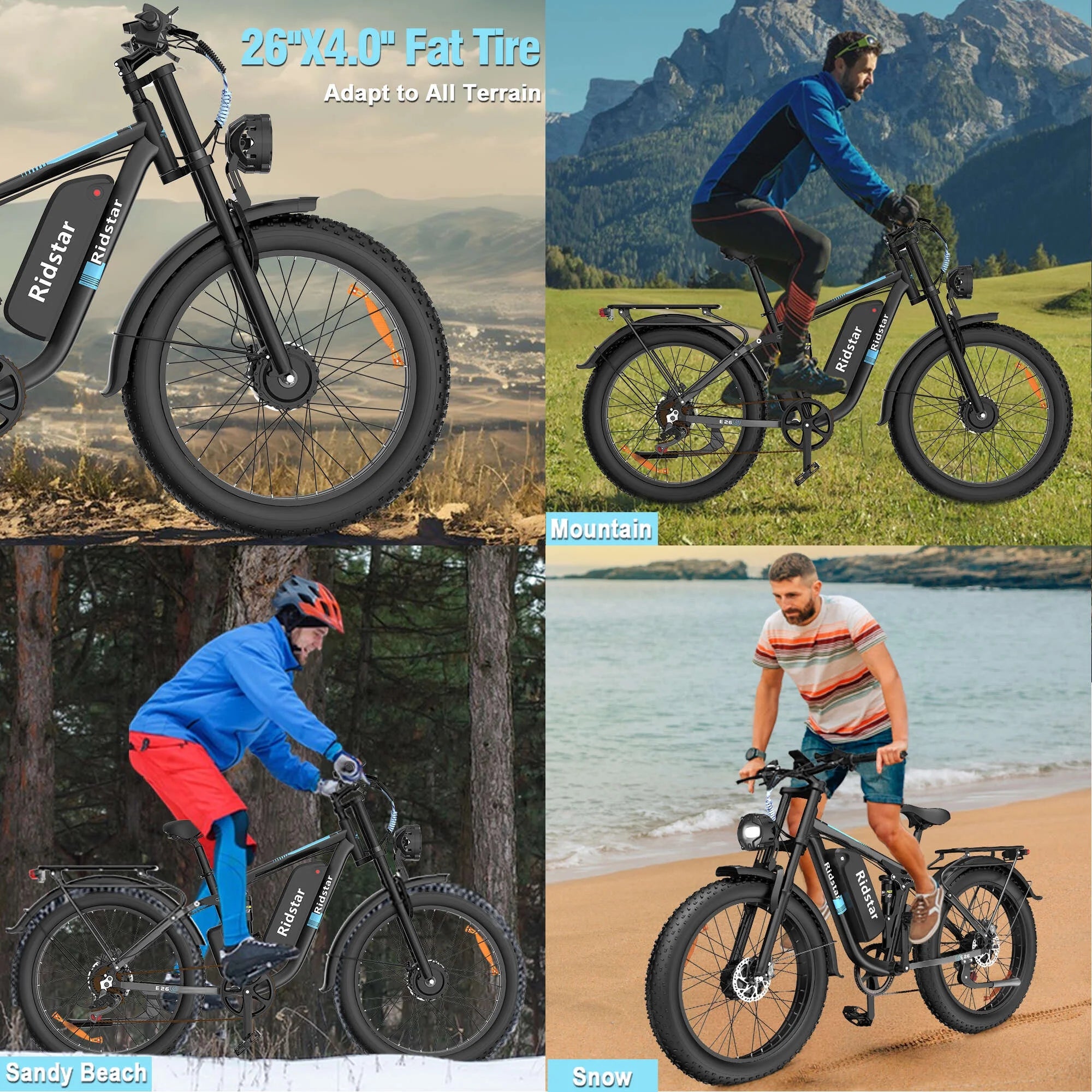 Dual Motor PEAK 3000W Electric Bike for Adults, 31mph 48V 23ah Electric Bicycle, 26" Fat Tire Mountain Bike UL2849
