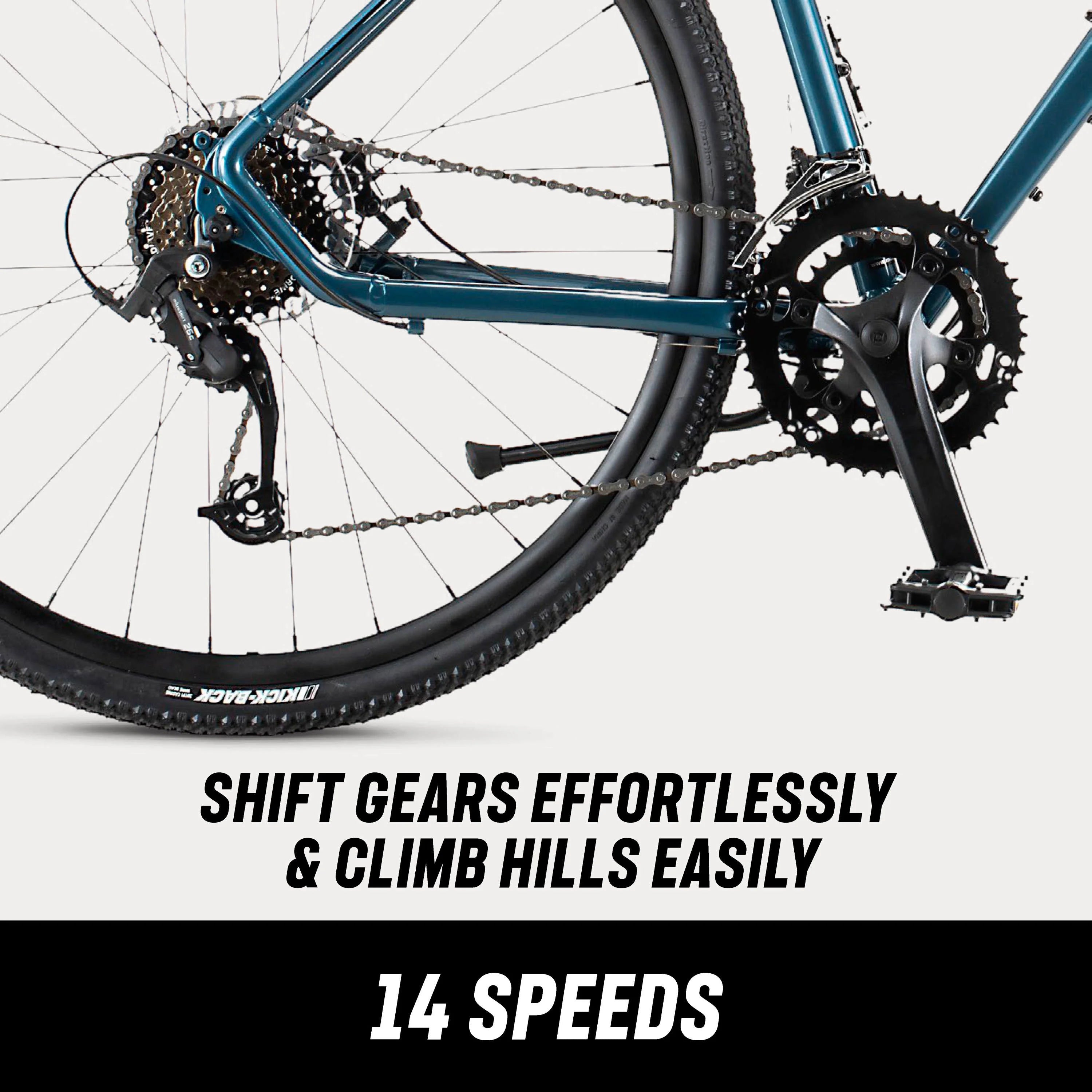 Grit Adventure Road Bike, 14 Speeds, 700c Wheels, Blue