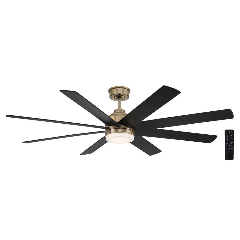 Home Decorators Collection Celene 62 in. Integrated CCT LED Indoor/Outdoor Champagne Bronze Gold Ceiling Fan with Light and Remote Control