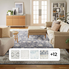 Member's Mark Everwash Washable Accent Rug, 24'x 43'-Charcoal