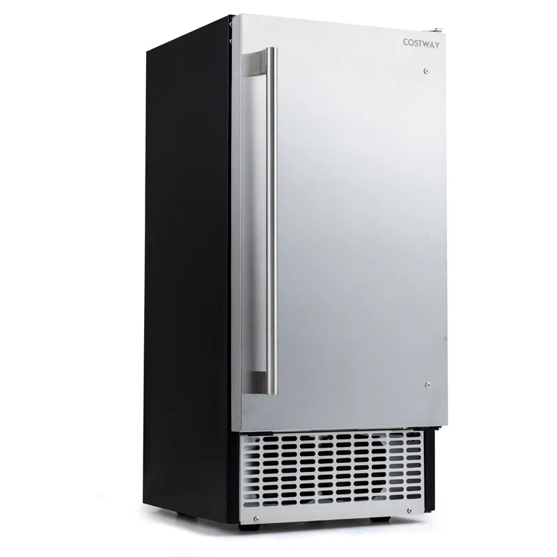 90 LBS/Day Commercial Undercounter Ice Maker, 15" Built-in Freestanding Ice Machine with Cooling Mode, 25 LBS Storage & Auto-Cleaning