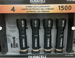 Duracell Hybrid Flashlight, 1500 Lumens, 4 - Count