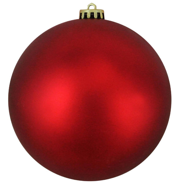 Northlight Red Hot Shatterproof Matte Commercial Christmas Ball Ornament 8inch (200mm)