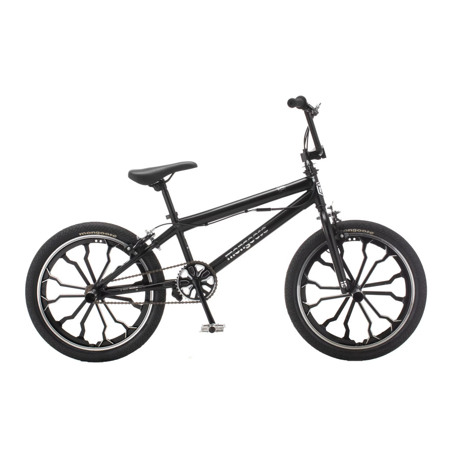 Mongoose Rebel Kids BMX Bike, 20 - In. Wheels, Children & Tweens Ages 7 - 13, Black Bicycle