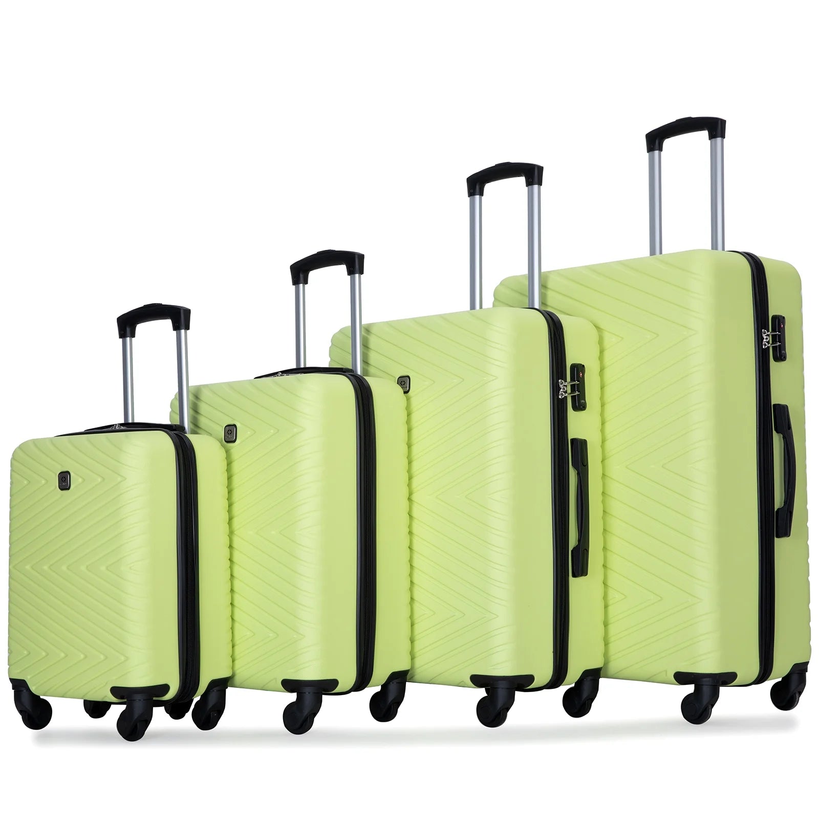 Travelhouse 4 Piece Hardshell Luggage Set Hardside Lightweight Suitcase with TSA Lock Spinner Wheels.(Blue)