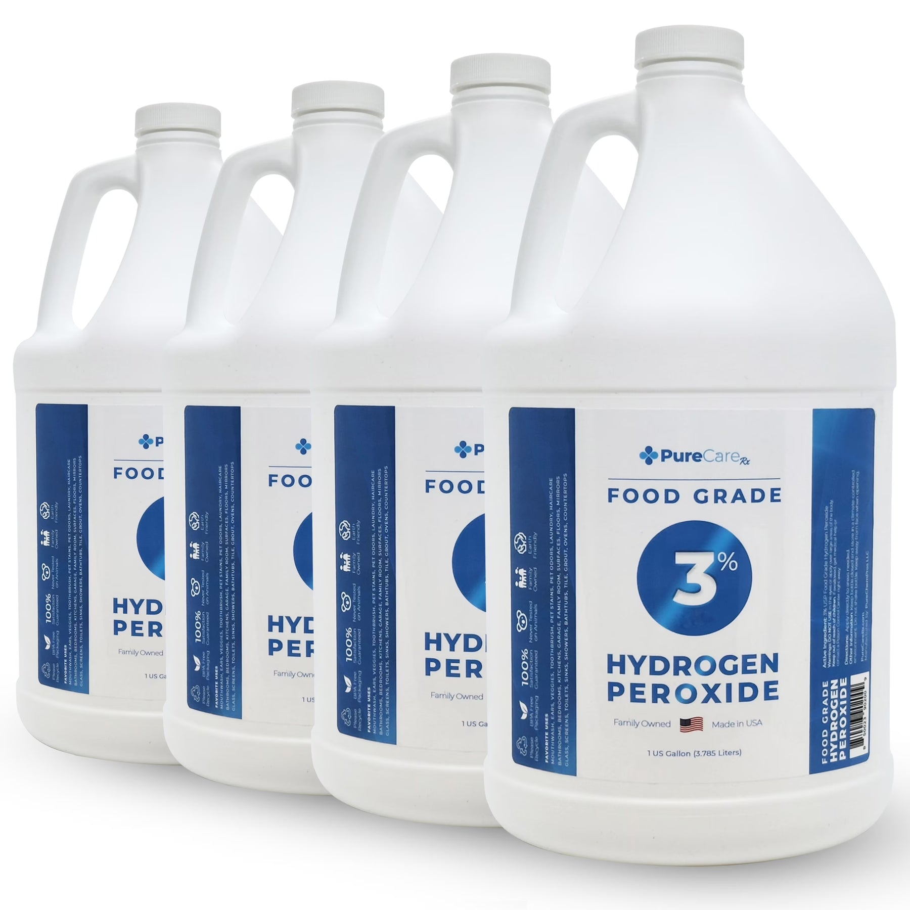 3% Food Grade Hydrogen Peroxide 4 Gallons - Purechempros