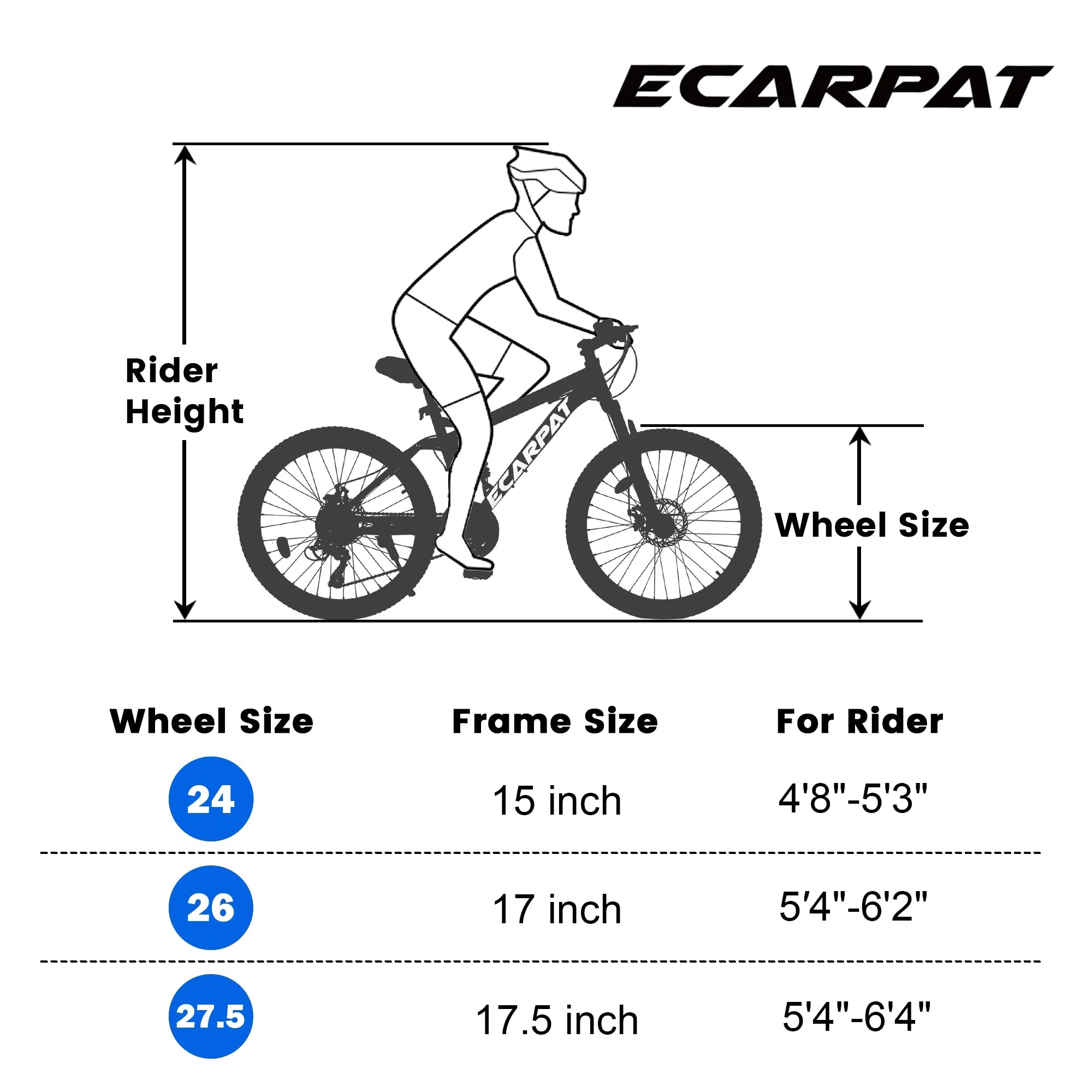 Ecarpat 26 in Mountain Bike, 21 - Speed Bike with Dual Suspension, High - Carbon Steel Frame and Disc Brakes, MTB Commuter Bicycles for Men Women, Black - Blue