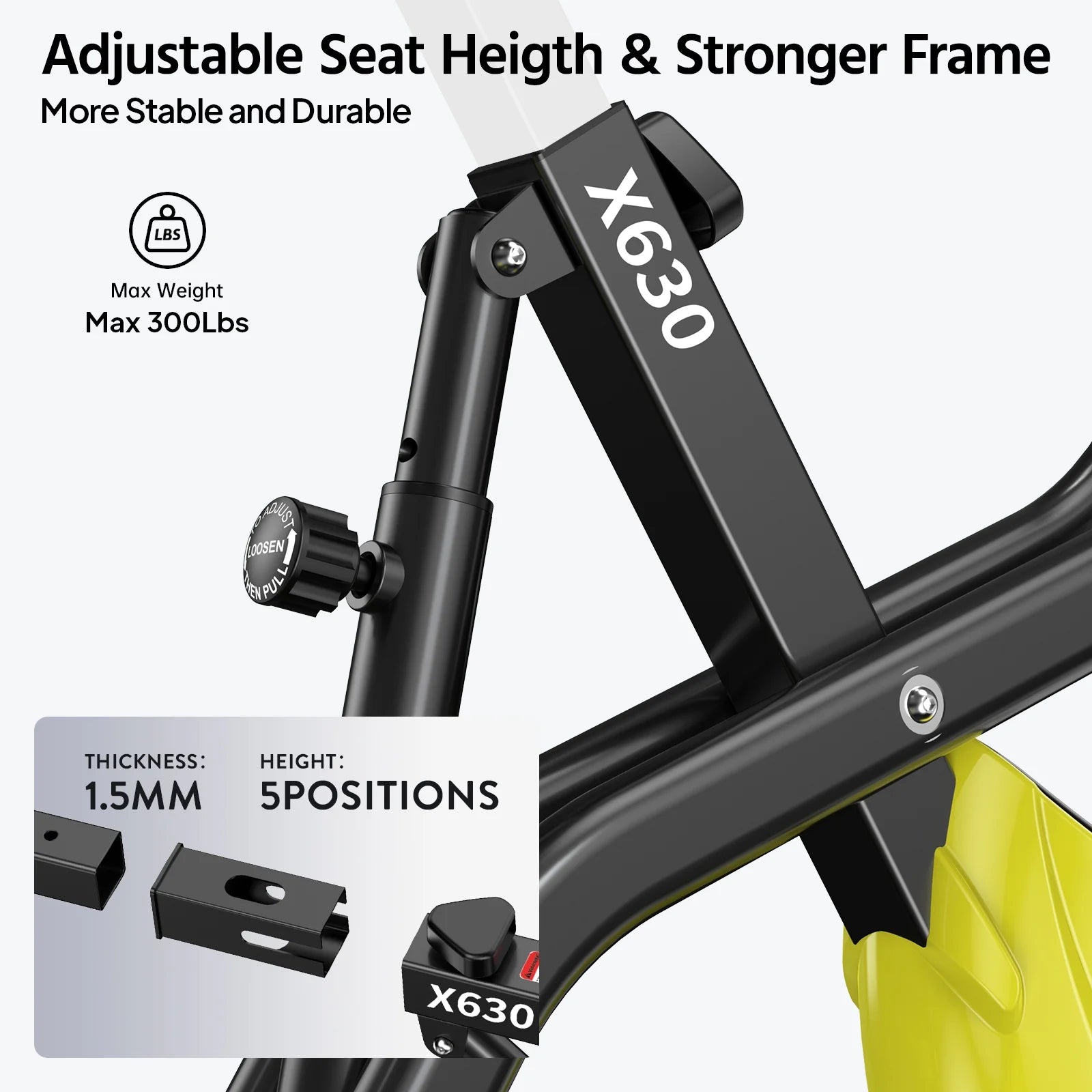Pooboo 4in1 Folding Exercise Bike Indoor Cycling Bike Stationary Magnetic X Bike Gym Workout 300 lb Easy to Get on/Off