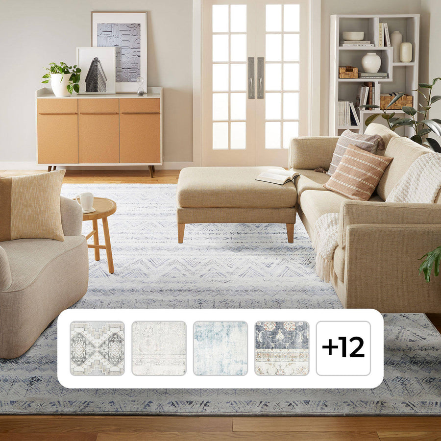 Member's Mark Everwash Washable Accent Rug, 24'x 43'-Gray
