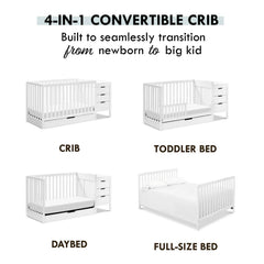 Carter - S by Davinci Colby 4 - in - 1 Convertible Crib & Changer Combo in White